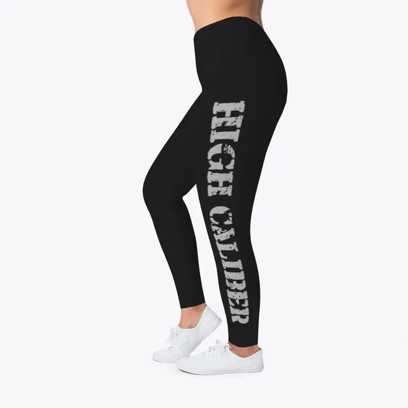 High Caliber Leggins - Gray Text